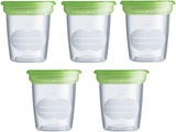 MAM Set med 5 behållare för mjölk och mat, gjorda av plast, utan Bpa och Bps Tillbehör Mat och Amning Bebe Naty Shop