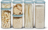 Mepal Set med 6 förvaringsburkar med lock - Rektangulära matbehållare - Köksarrangör i plast - Lufttäta förvaringsbehållare - 2x 2000ml, 2x 1000ml, 1x 1500ml & 1x 425ml - White Naty Shop Matförvaringslådor Nordic Green 6-delad set