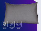 Läskudde Traumnacht Mysig Ryggkudde, 70 x 40 cm mörkgrå, avtagbart och tvättbart överdrag av 100 % polyester, praktisk sidficka, Oeko-Tex certifierad, tillverkad enligt tyska kvalitetsstandarder