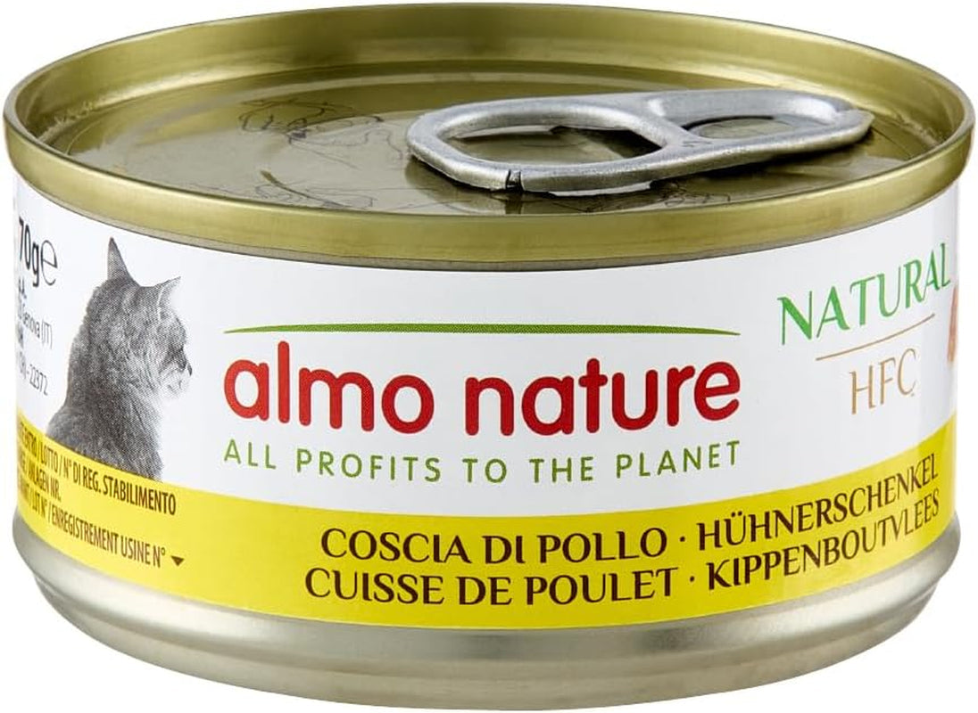 Almo Nature HFC Naturligt våtfoder för katter - Diverse recept med kyckling - 6 x 70g