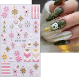 Jul 3D Nagelklistermärken 4 ark 5D Nagelklistermärken Stereoskopiska Nagelklistermärken Dekorationer Nageldesign Tillbehör