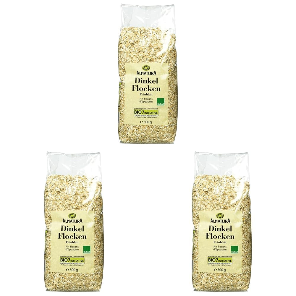 Ekologiska dinkelflingor, fina flingor, 500g
