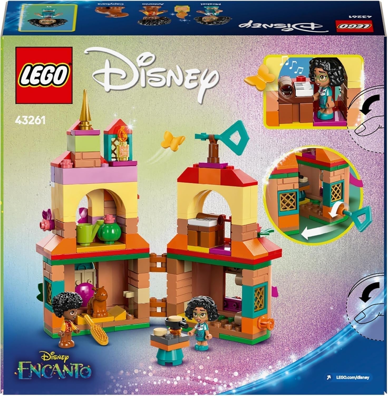 LEGO Ç€ Disney Encanto Mini House, byggleksak för tjejer från 5 år, fantasileksak och byggset med Mirabel och Antonio Mini Dolls, en Capybara figur och nyckel 43261 Byggset Besuche den LEGO-Store