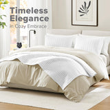 Comfort Spaces Kienna Quilt Set Luxury Double Stitch Sommarfilt Lättvikt Mjuk Helårssängkläder Matchande örngott Vit King Size filt (264,2 X 228,6 Cm) Naty Shop Täcken & täcken