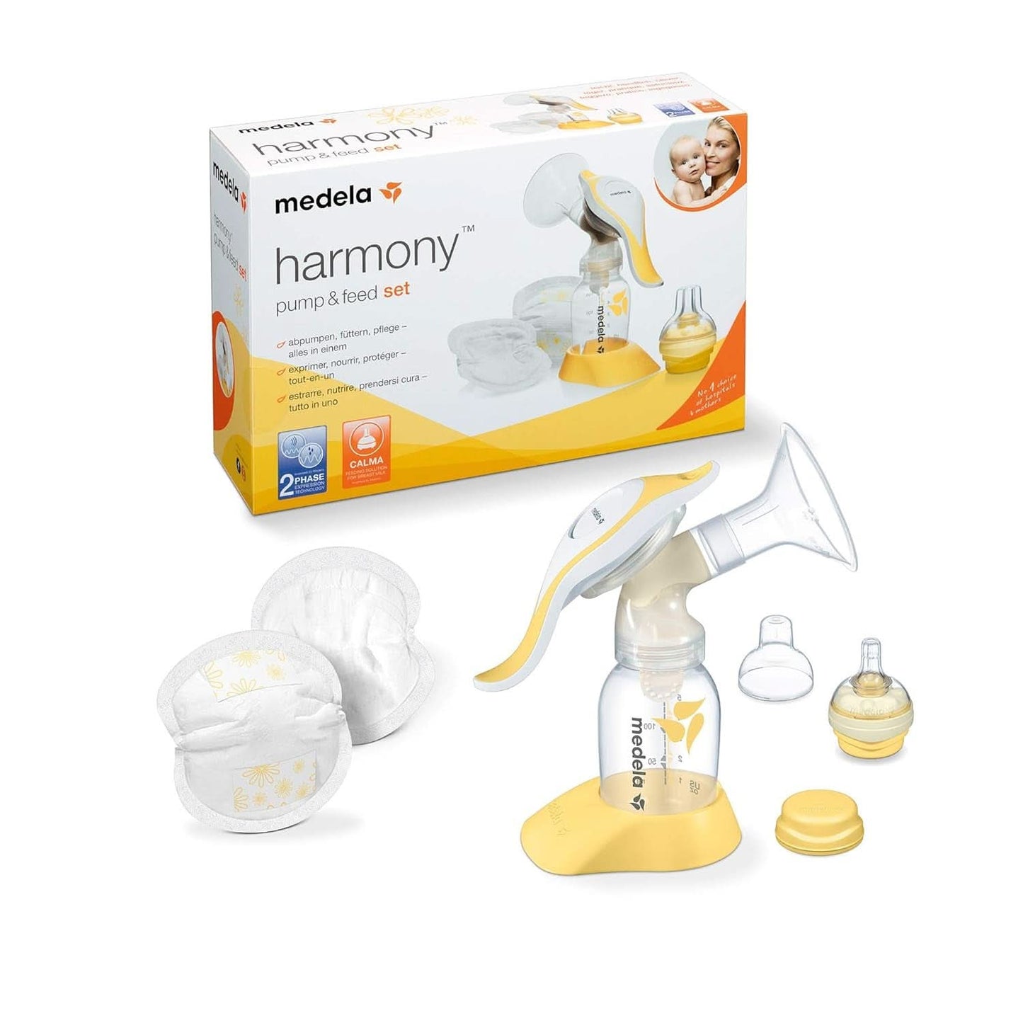 Medela Harmony Handmilchpumpe, Mit Calma-Sauger Und Stilleinlagen Tillbehör Mat och amning Baby Naty Shop