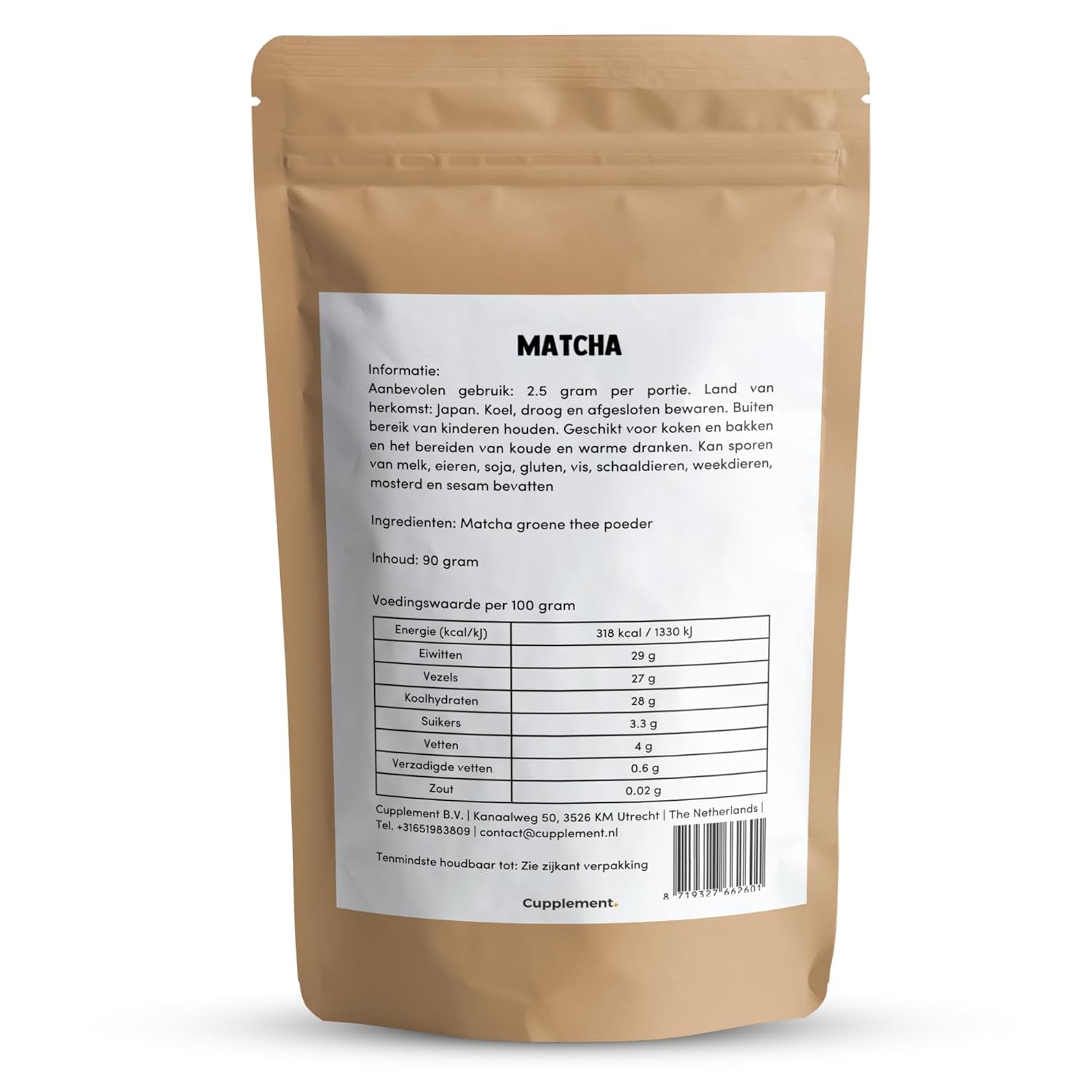 Komplettera Matcha 90 gram ekologiskt - Högsta kvalitet pulveriserat grönt te - Ingen bambuvisp och tråd - Culunary - Nybörjarset - Latte - Visp - Japan - Pulver - Te - Tråd - Påse - Smoothie