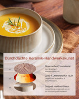 Star 18-delat servisset, 6-personers servisset, porslin, reptåligt, mikrovågs- ​​och diskmaskinssäkert, cappuccinovit