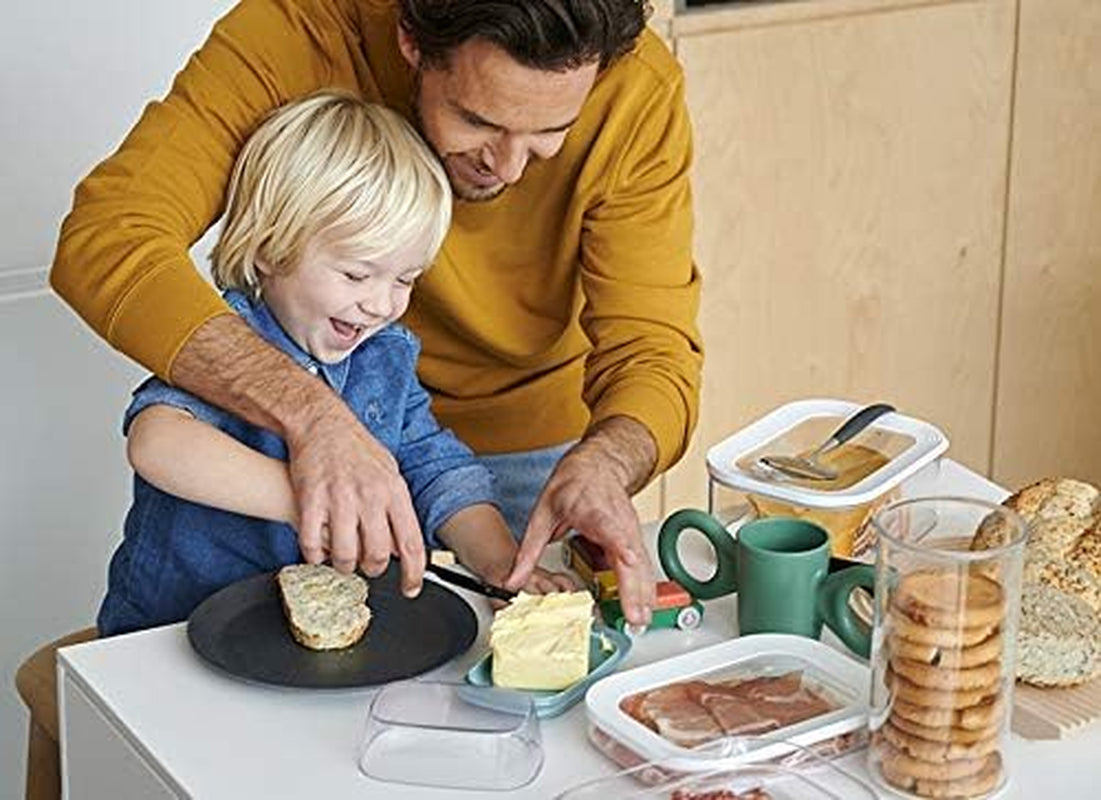 Mepal - Modula XXL Kylskåp Förvaringslåda - Matbehållare med lock - Köksarrangör och plastförvaringslåda - Stapelbar och förslutningsbar Kylskåp - 4800ml - Vita matförvaringslådor Naty Shop