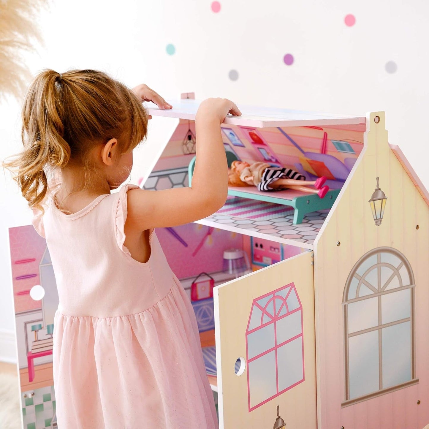 Olivias Little World Glasshouse Kids 12" Dockhus & 10 docktillbehör 3,5" Multi Td-12518D Dockhus Naty Shop