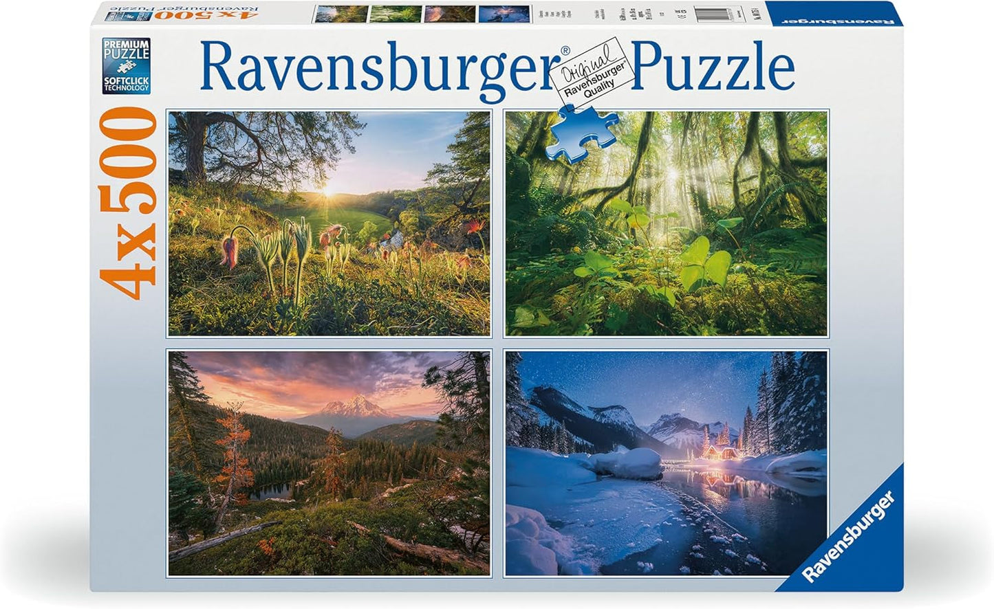 Ravensburger Puzzle - 4 Seasons - 4X 500 bitar pussel för vuxna och barn i åldern 12+ Pussel Naty Shop Standardtitel