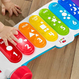 Fisher-Price Light-up jättexylofon - elektroniskt musikinstrument att dra med i sånger med lärande innehåll, för barn, småbarn från 9 månader, flerfärgad, version: franska, HJK40 Jucarii Bebe Naty Shop