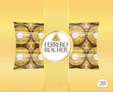 Ferrero Rocher - Krispiga och krämiga hasselnötspraliner - Alla hjärtans dag-present till honom och henne - 16 förpackningar med 4 individuella praliner