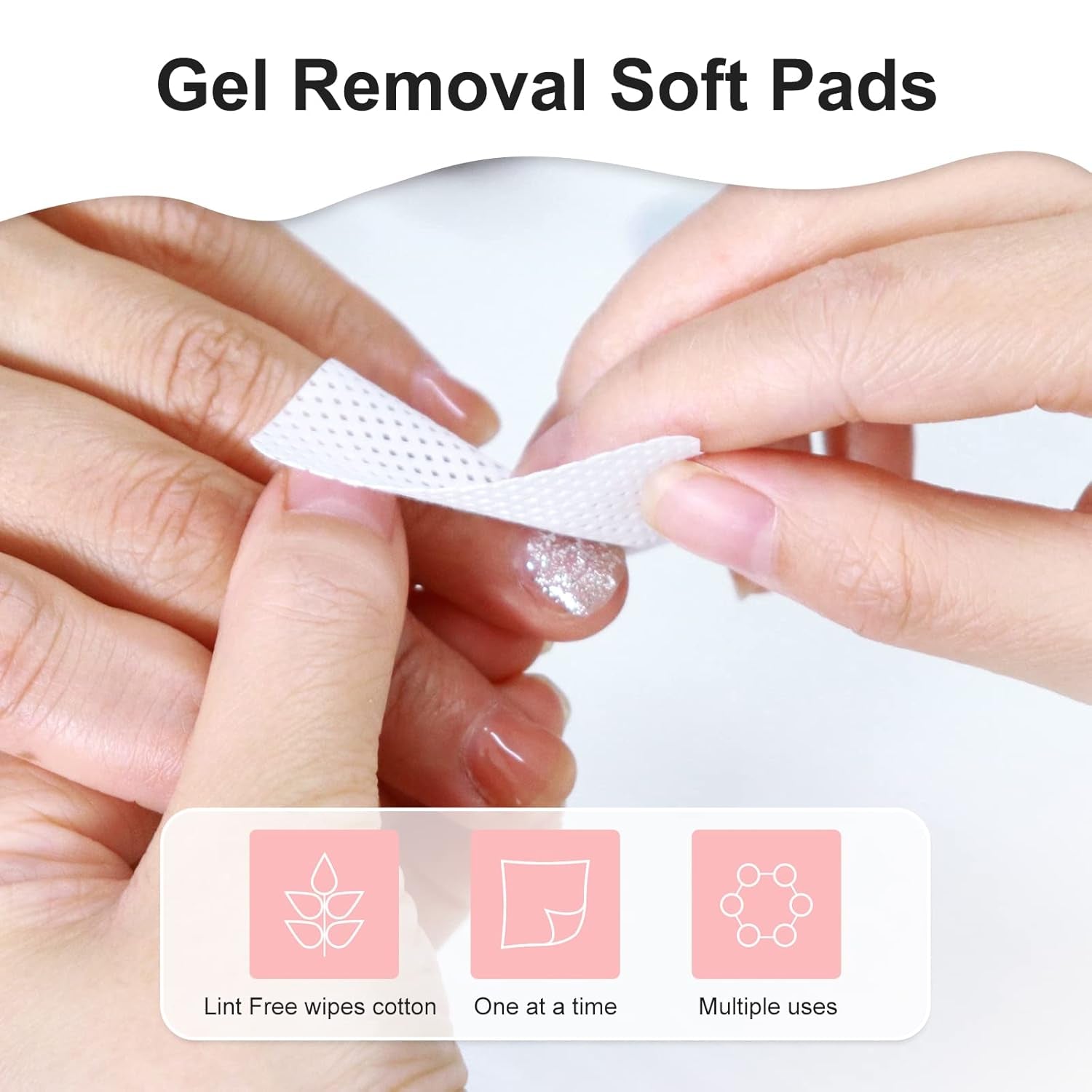Qufiiry 300 Stück Fusselfreie Nageltücher, Luddfria Nagelservetter, Fusselfrei Nagel Wattepads, Nagel Wischtücher Für Cleaner Gelnägel Nagellackentferner Wattepads Nagelservetter Pads
