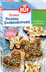 RUF, regnbågsfärgade sockerströssel, 200 gram Sprinkles Naty Shop