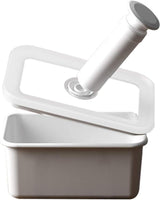 Emaljerad vakuummatförvaringsburk | XL| 1,85L | 23,5 x 17,5 x 7 cm | håller maten fräsch mycket längre | skyddar mat från bakterier och svampangrepp | utan vakuumpump Matförvaringslådor Naty Shop Flat Medium