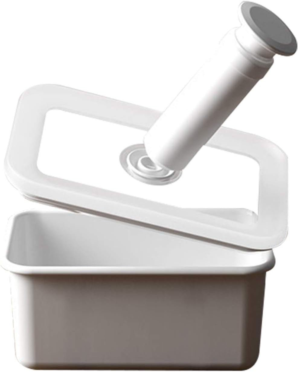 Emaljerad vakuummatförvaringsburk | XL| 1,85L | 23,5 x 17,5 x 7 cm | håller maten fräsch mycket längre | skyddar mat från bakterier och svampangrepp | utan vakuumpump Matförvaringslådor Naty Shop Flat Medium