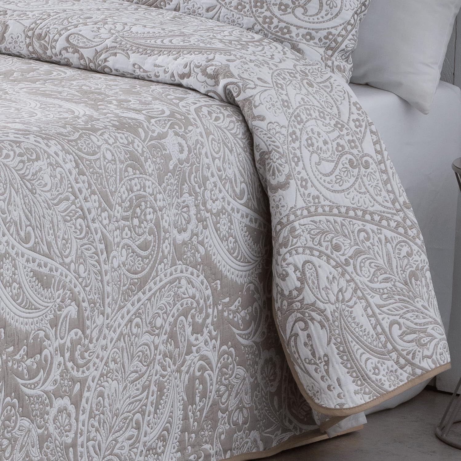 VIALMAN Sofia 30 Bouti Lätt täcke för dubbelsäng | täcke storlek 250 X 270 cm, grå Täcken och täcken Naty Shop