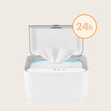 Lionelo BABYBLISS 20W Värmare för våtservetter och små handdukar, 20W för spädbarn, inbyggt nattljus, 3 värmeinställningar, pekskärm, håller våtservetterna fuktiga