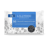 LILLYDOO våtservetter 50 antal 100 % plastfri extra stor våtservett oparfymerad