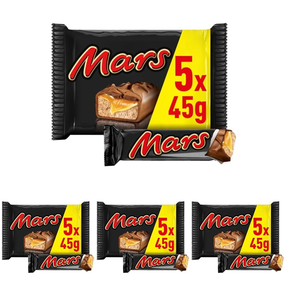 Chokladkaka Karamellchoklad 1 förpackning 5 barer (1 x 225 g) (förpackning med 4)