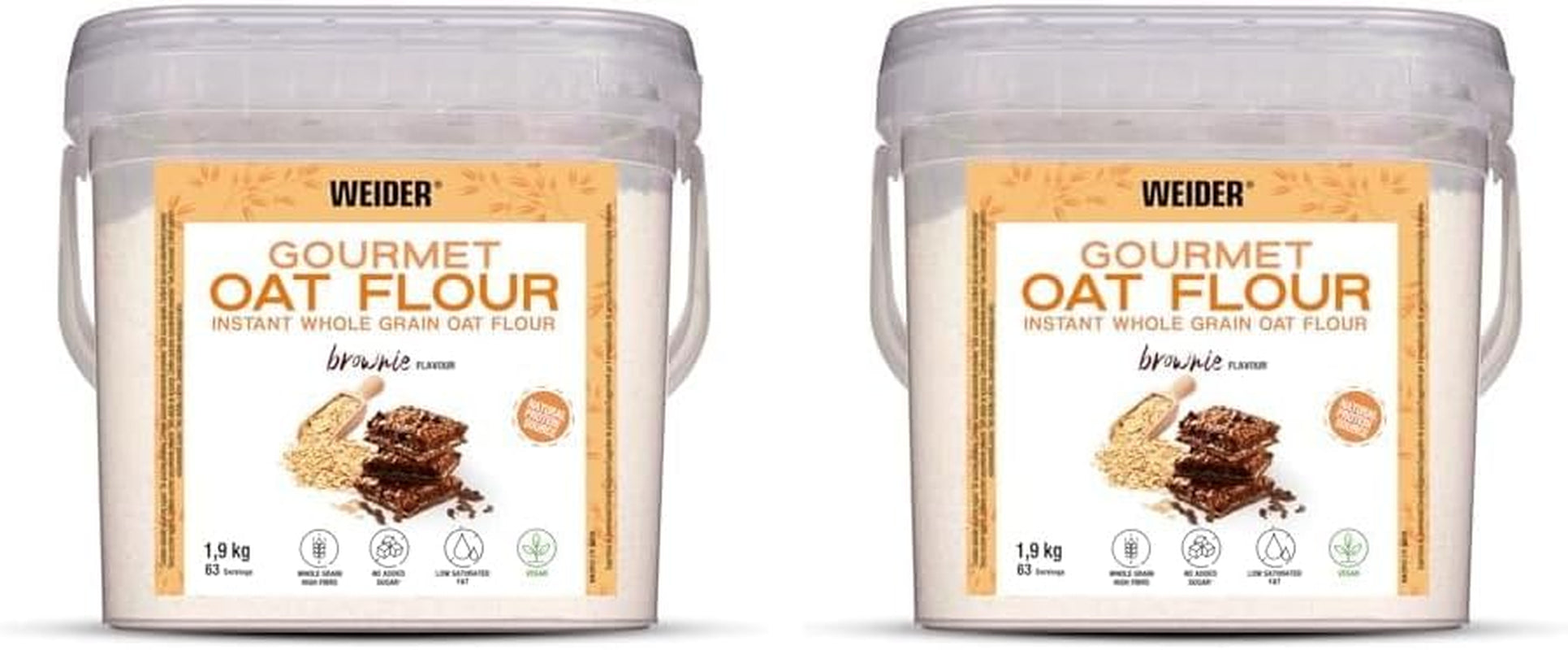 Weider Gourmet Oatmeal (1,9 kg) browniesmak. Fullkorns havregryn. Proteinkälla med låg sockerhalt.