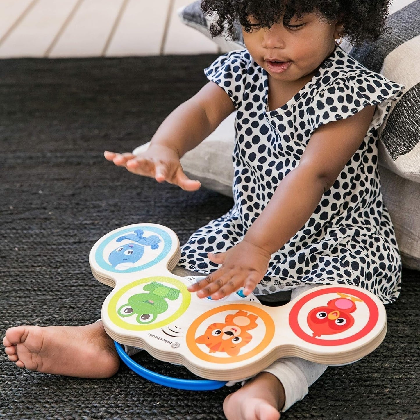 Baby Einstein Magic Touch musikalisk leksak med trätrumma för 6 månader och uppåt & Hape Penguin Musical Wobbler, färgglad vinklar melodi, Roly-Poly Toy för 6 månader och uppåt Bebe Toys Naty Shop