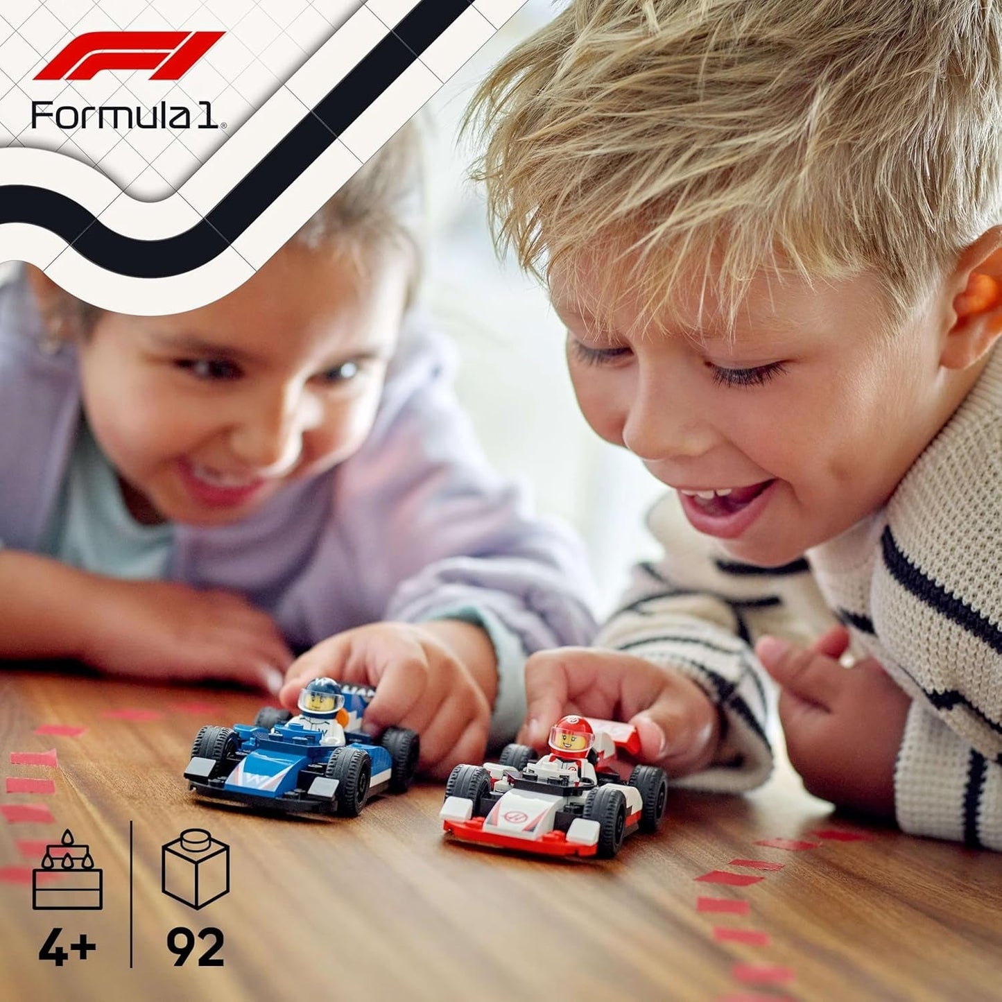 LEGO City F1 Williams Racing och Haas F1 Racing Cars - Formel 1-leksak med byggbara bilar och 2 racerförares minifigurer - Små presentidéer för pojkar och flickor från 4 år 60464 Byggset Beuche den LEGO-Store