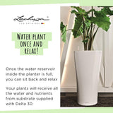 LECHUZA DELTA Premium 30 blank vit 15500