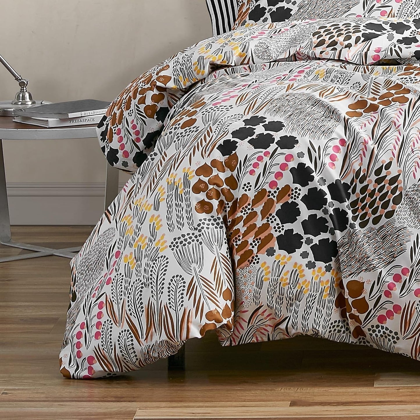 MARIMEKKO Queen Sängkläder Set, Bomull Percale Sängkläder med matchande örngott, Heminredning året runt (Pieni Letto, Flerfärgad, Queen size-säng) Naty Shop Täcken och täcken