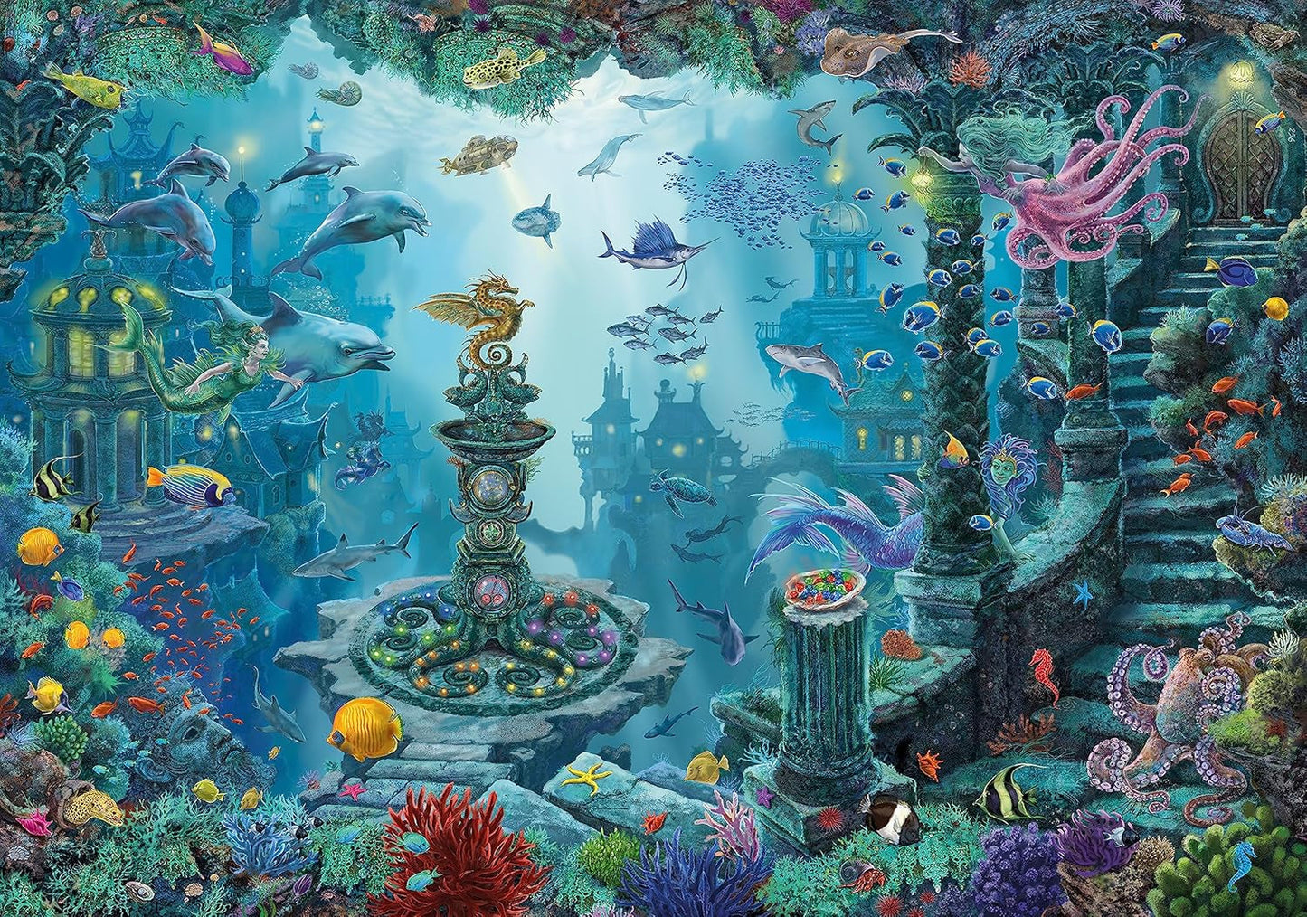 Ravensburger EXIT Puzzle Kids - 13394 In the Underwater Kingdom - pussel 368 bitar för barn över 9 år, barnpussel Puzzle Naty Shop