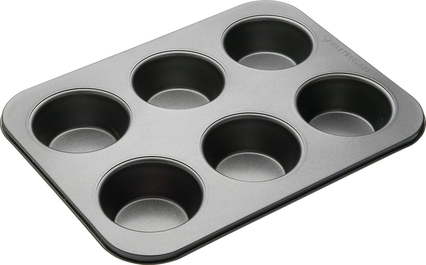 Masterclass Tiefes Muffinblech/Yorkshire Puddingform, 6-Loch-Form Mit PTFE-, PFOA- Und Bpa-Freier Antihaftbeschichtung, Robust 1 Mm Kohlenstoffstahl, Grau, 35 X 26 Cm Formar och plåtar för bakning Naty Shop