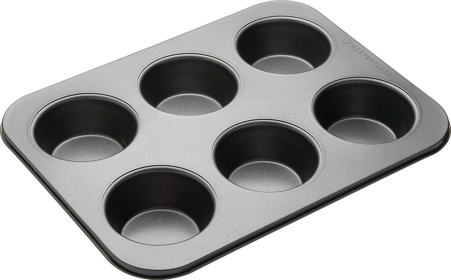 Masterclass Tiefes Muffinblech/Yorkshire Puddingform, 6-Loch-Form Mit PTFE-, PFOA- Und Bpa-Freier Antihaftbeschichtung, Robust 1 Mm Kohlenstoffstahl, Grau, 35 X 26 Cm Formar och plåtar för bakning Naty Shop