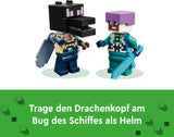LEGO Minecraft The End Dragon and the End Ship Action Leksak och Discovery Set Videospel Byggset Äventyrsset Present för pojkar och flickor 8 år gamla 21264 Byggset Beuche den LEGO-Store