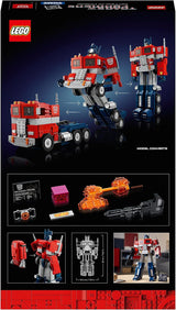 LEGO 10302 Ikoner Optimus Prime Set, 2-i-1 robotfigur och modelllastbil, Transformers Toy Model Kit för vuxna, födelsedags- eller julklapp för män, kvinnor, henne och honom Byggset Besuche den LEGO-Store