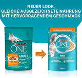 PURINA ONE Våtmat för vuxna katter, möra bitar i kycklingsås, förpackning om 26 (26 x 85g)