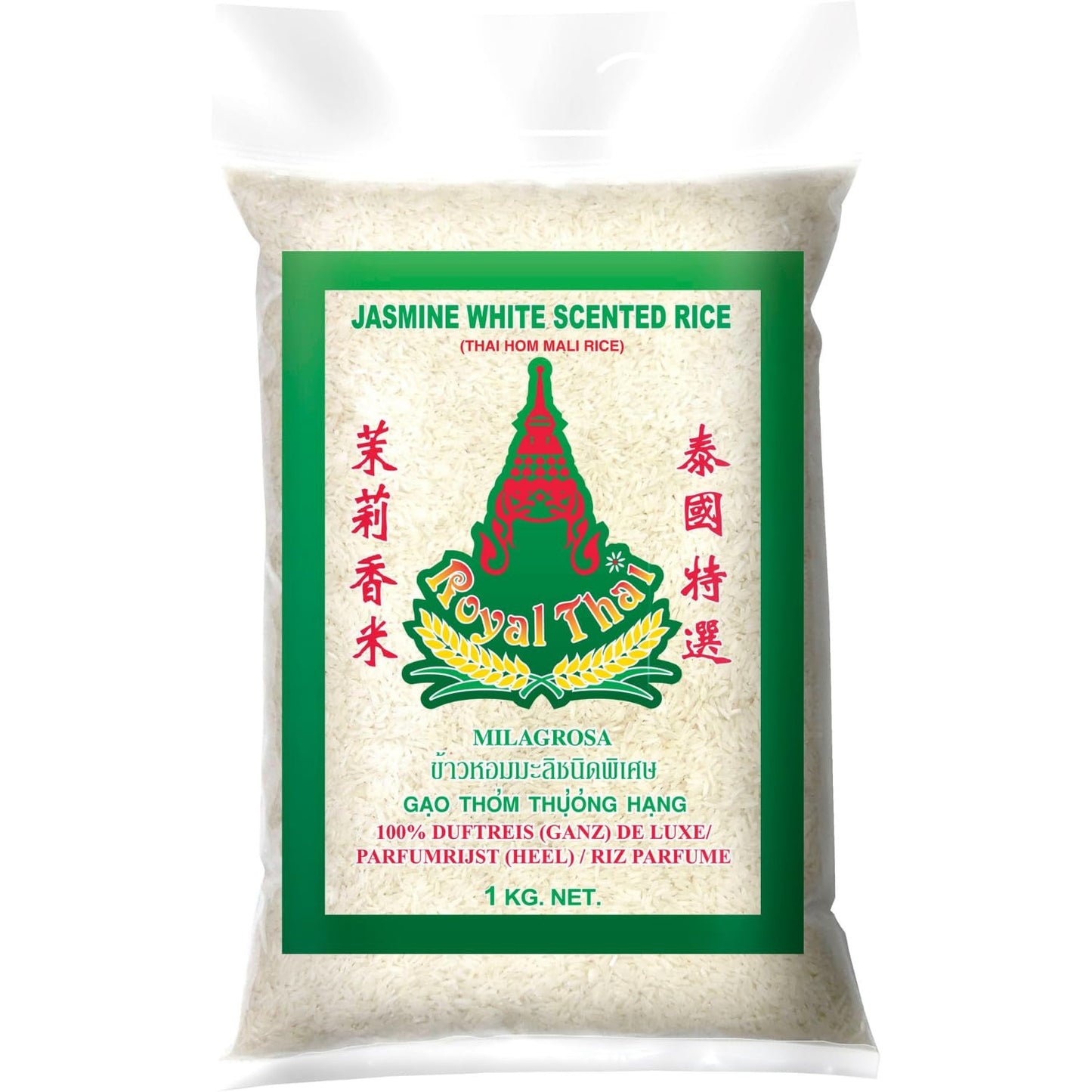 ROYAL THAI RICE - Långkornigt ris doftande med jasmin - 10 x 1 KG - Multipack