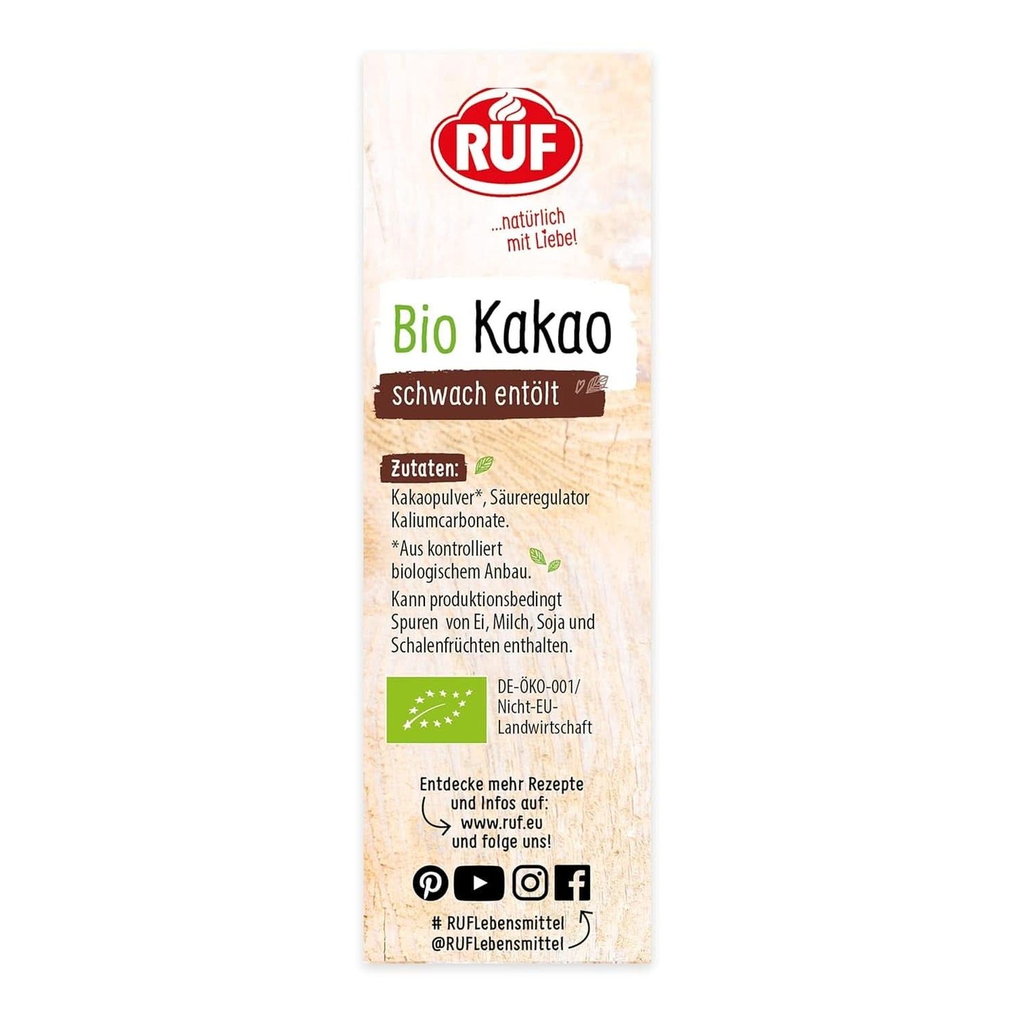 RUF kakaopulver av ekologisk kvalitet, 125 gram Cacao and Hot Chocolate Naty Shop