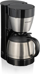 Cloer 5009 Håll varmt filter Espressomaskin för upp till 8 koppar 800W med isolerad rostfri stålkaraff 1x4 filterkopp svart
