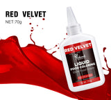 Flytande matfärgning, Red Velvet matfärgningsset för att baka kakor, makroner, kakor, matfärg för tårtdekorering, flytande för färgning av drycker (70g x 3)