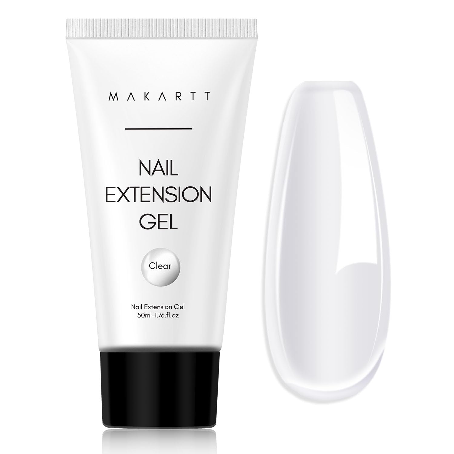 Makartt Poly Nail Extension Gel - 50 ML Extension Builder Akryl Poly Nägel Aufbaugel Extender Gel Für Gelnägel Für Nagelverlängerung, Nagelstärkung, Nail Art Dekoration(Transparent)
