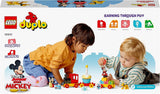 LEGO 10941 DUPLO Disney Musse och Minnie födelsedagståg, leksakståg med tårta och ballonger, present till barn 2 år och äldre Byggset Besuche den LEGO-Store