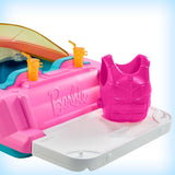 Barbie Speedboat Set, Barbie Doll med blont hår, Rosa flytväst, Båt, Valp, Tillbehör, Presenter för 3+, Grg30 Naty Shop Dolls
