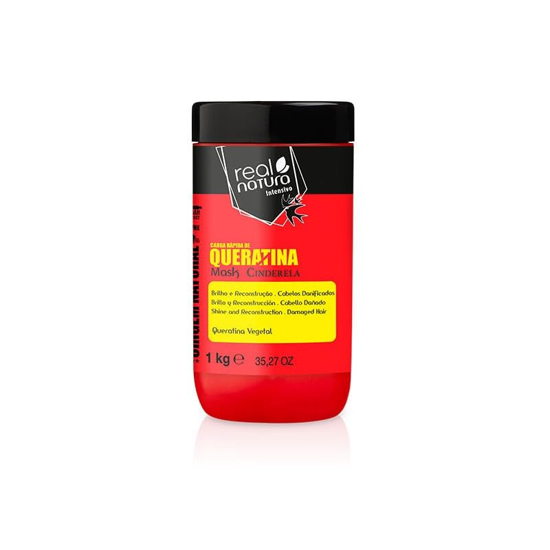 Saltfri keratinmask - intensiv reparation - utjämning och glans - mjukt och hanterbart hår - stort format 1000 g Naty Shop Hair Mask Standardtitel
