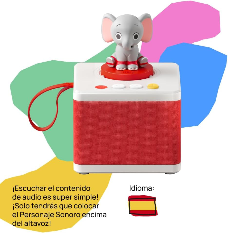- Berättelser för flickor och pojkar, talare med elefantkaraktären, pedagogiskt spel, innehåll på spanska, lämplig från 0 års ålder Bebe Toys Naty Shop