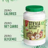 Stevia + Erythritol 1:2 sötningsmedel, 1G = 2G socker, 1 kg sötningsmedel Naty Shop