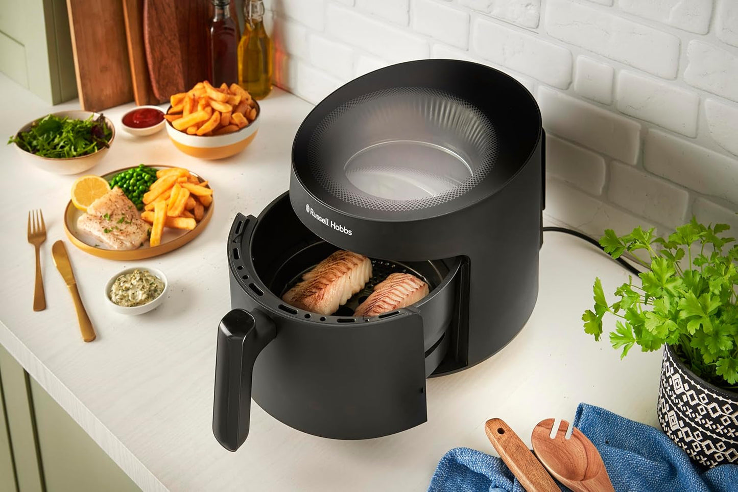 Russell Hobbs Airfryer, 5 liter, 10 program, visningsfönster Naty Shop Appliances