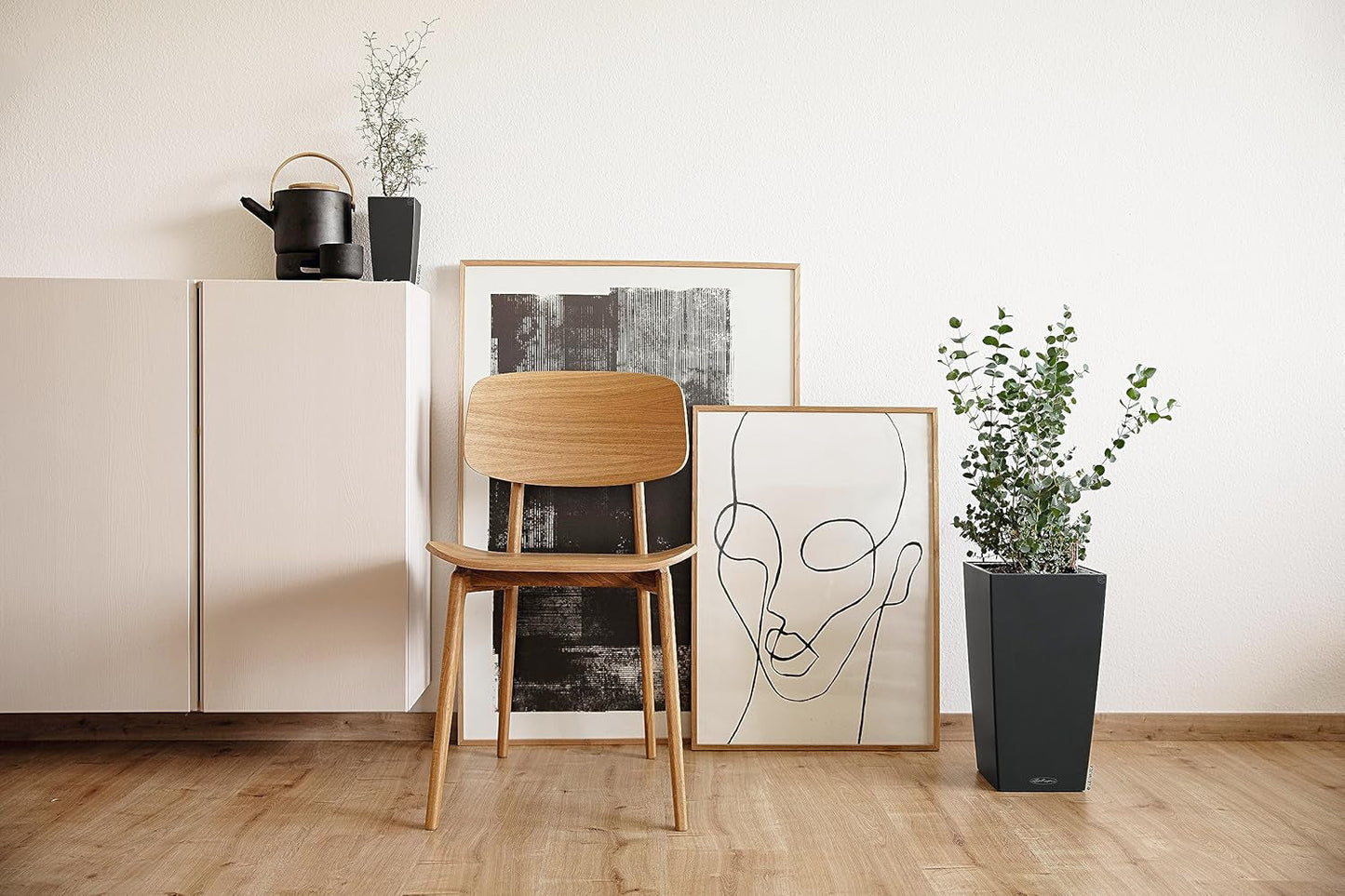 LECHUZA CUBICO Färg 30 skiffergrå 13138, 29,5x29,5x56,5 cm