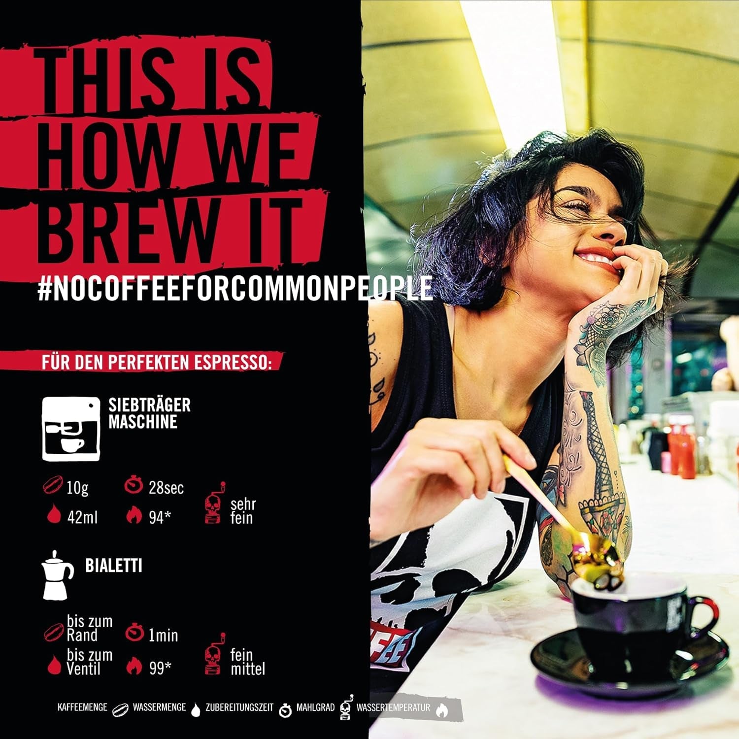 DEAD OR ALIVE Espresso No3 - Starke Espressobohnen 1kg - 100% Robusta - Kaffeebohnen für Kaffeevollautomat und Espressomaschine - Ganze Bohnen mit viel Koffein aus Italien - Kaffebönor