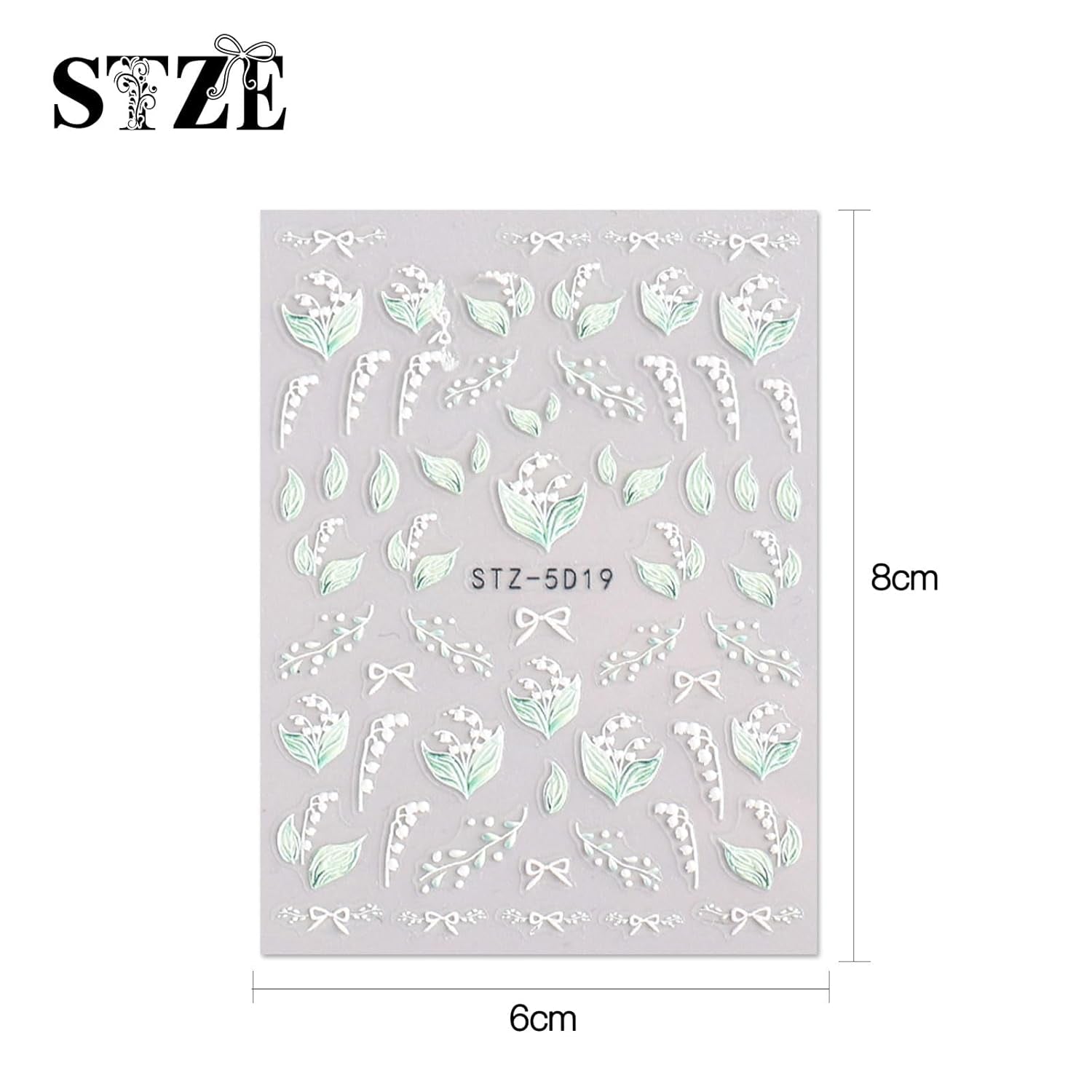 JMEOWIO 3D Nagelsticker Frühling Blume Nail Art Sticker Selbstklebend Nagelaufkleber 5D Stereoskopisk Buntes Sommer Blumen Dekoration Nageldesign Zubehör 4 Blatt