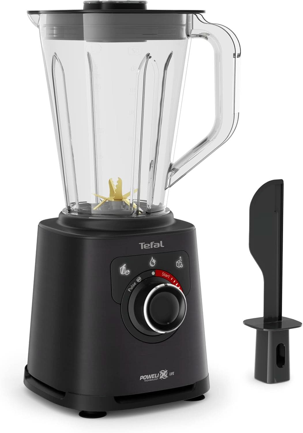 Tefal Perfectmix+ Standmixer, 3 automatiska program, Powelix-Klingentechnologie, Luftkylningssystem, 2 L Kapacitet, Tritan-Behälter, Inkl. Spatel, Schwarz, BL88A831 Kitchen Naty Shop